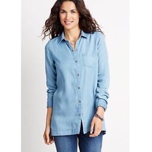 J Jill Tencel Chambray Tunic